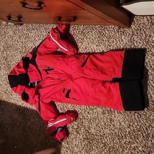 Spyder Kids Red and Black One Piece Snowsuit